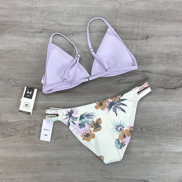 🔆RVCA🔆RIP CURL🔆PREMIUM SURF BANDED FIXED ROMEO FLORAL FULL BIKINI SET - Picture 9 of 13